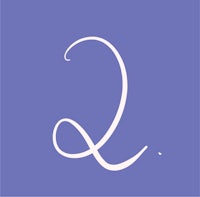 the letter q on a purple background